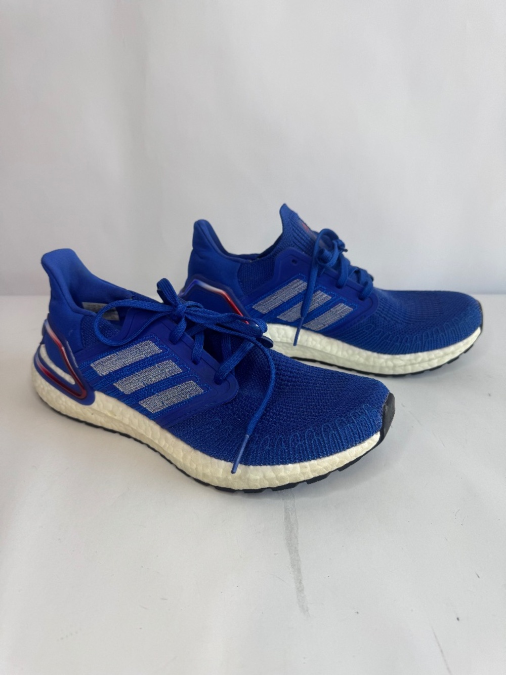 Adidas Ultra Boost 20 Royal Blue Scarlet SneakersEG0758- Mens size 8